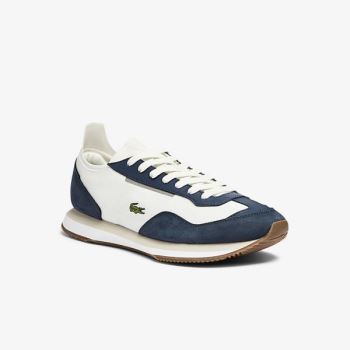 Lacoste Match Break Textile Sneakers Pánské - Tenisky Bílé / Tmavě Blankyt | CZ-lys57W